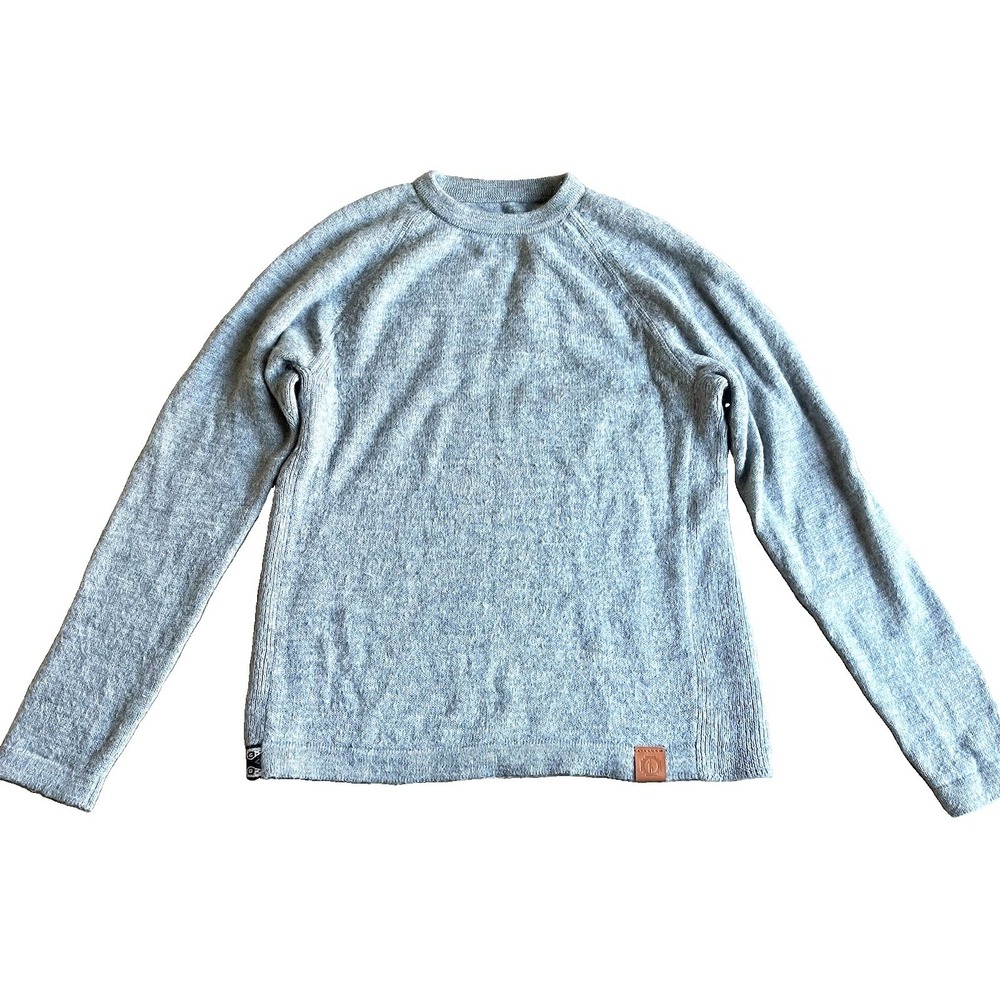 PAKA Royal Alpaca Size Medium Wool Crewneck Sweater in Heather Gray Handmade